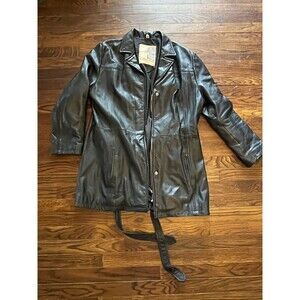 Middlebrook Park Leather Jacket Coat Size L Black